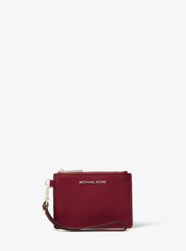 Damske Penazenky Michael Kors Pebbled Leather Coin Purse Bordove - Doplnky Michael Kors Levně | LRJAP-2160